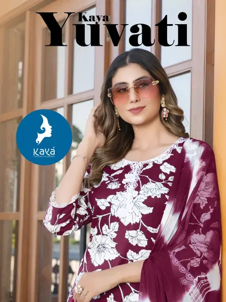 Yuvati By Kaya Rayon Printed Kurti With Bottom Dupatta Wholesaleres In Surat